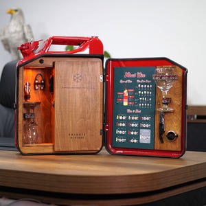 Minibar de vino personalizado, contenedor de alcohol de acero, bidón de vino, armario para vinos, set de vino personalizado, set de bidón de vino, bidón de viaje