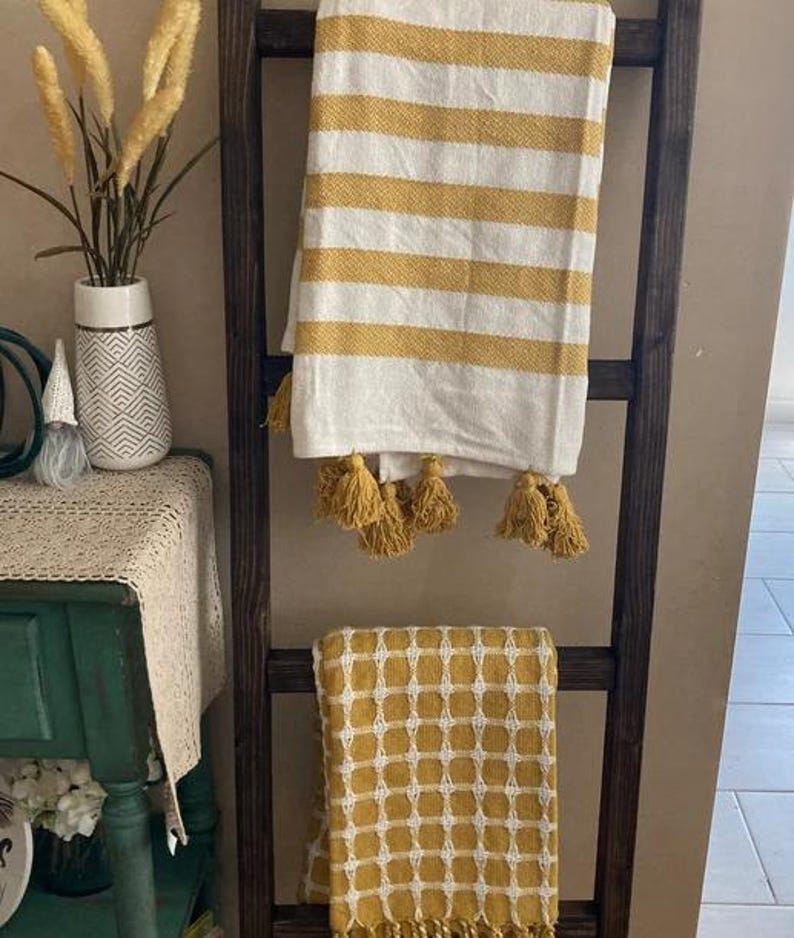Blanket Ladder, Wood Ladder, Quilt Rack, 6ft
