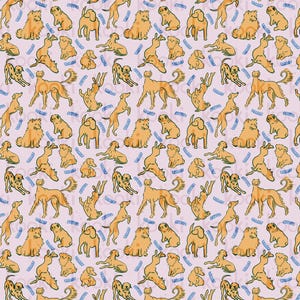 Seamless Dog Pattern JPEG | Cute Puppy Digital Download | Dog Clipart Background | Pet Grooming Scrapbook Paper | Dog Print Art