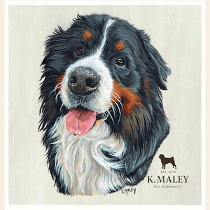 A4 Custom Pet Portrait: Hand-Drawn Mixed Media Dog, Cat Art