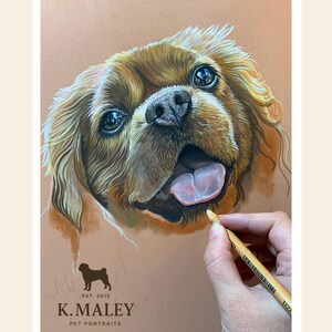 A4 Custom Pet Portrait: Hand-Drawn Mixed Media Dog, Cat, Rabbit Art