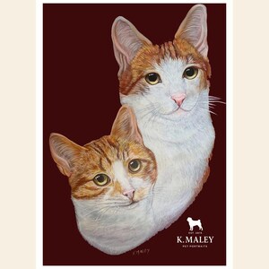 A4 Custom Pet Portrait: Hand-Drawn Mixed Media Dog, Cat, Rabbit Art