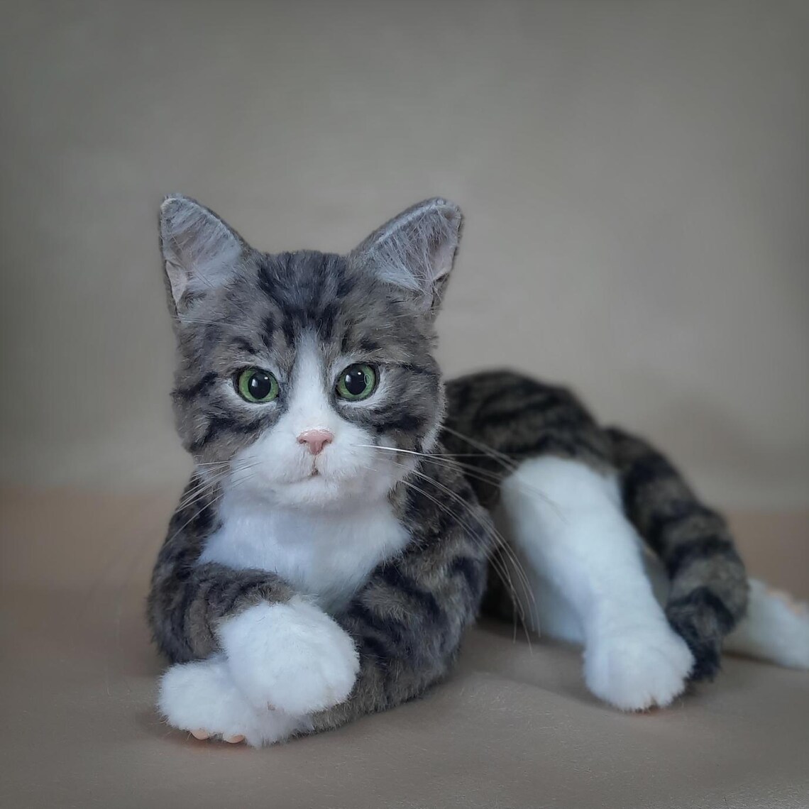 Pattern Realistic Cat, Stuffed Animal, Plush Toy Etsy Canada