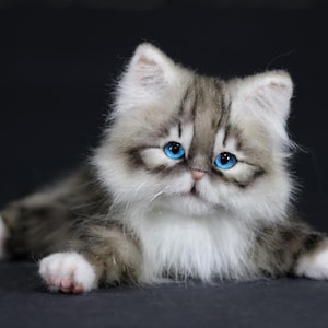 Stuffed Animals, Realistic toy fluffy kitten replica