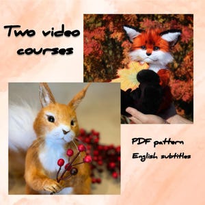 Sew Realistic Fox and Squirrel Toy: Video Tutorial & PDF Pattern