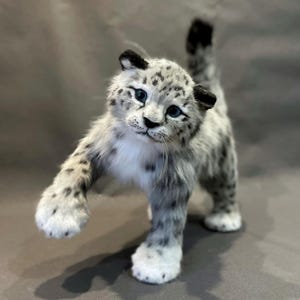 The Snow Leopard. Realistic toys. Cute handmade toys. Kittens toys.