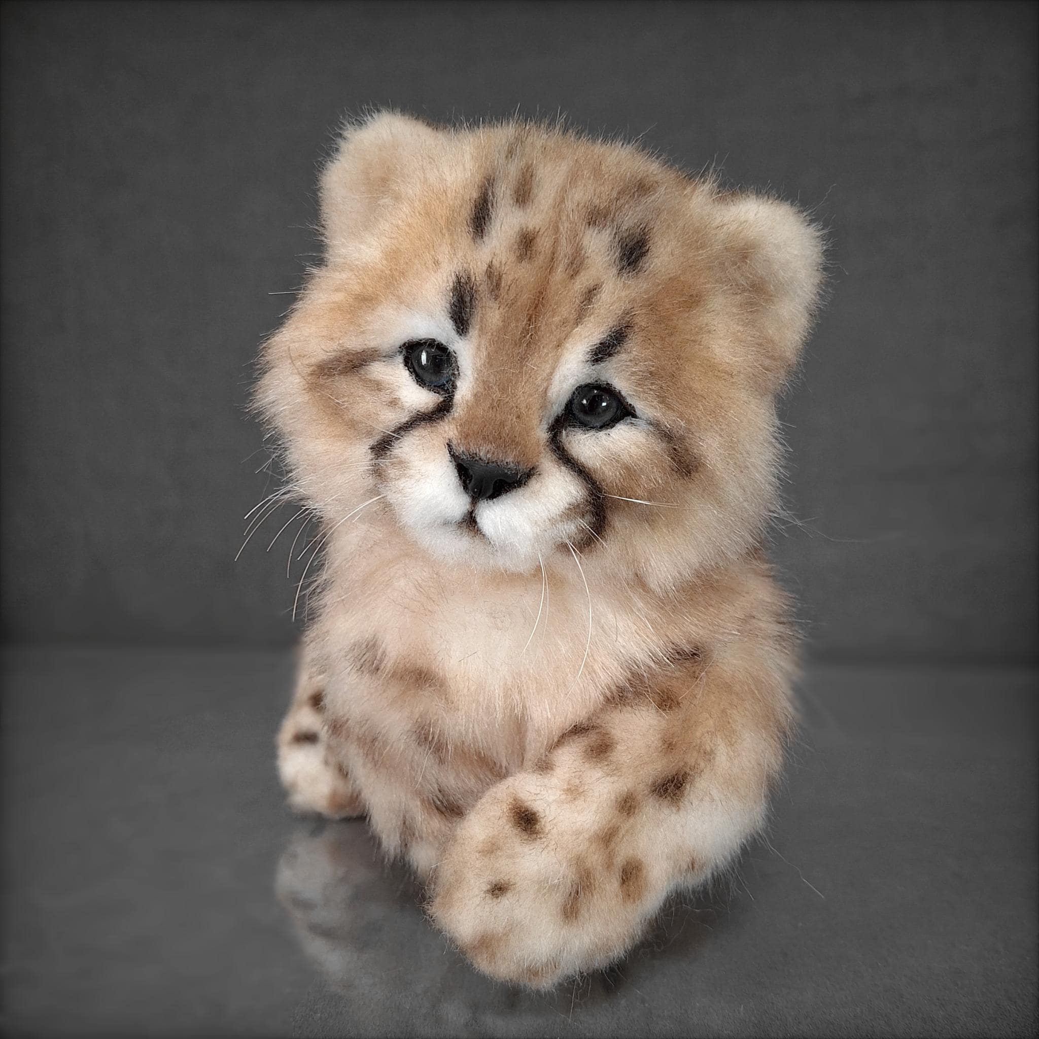 海外作家様作 アートドール チーターの子供 海外作家様作 アートドール