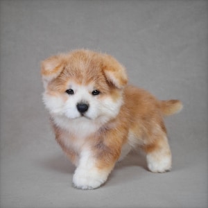 Shiba inu realistic plush Akita puppy toy