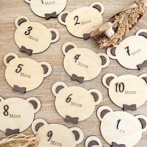 mijlpaalkaart met teddybeer voor jongens