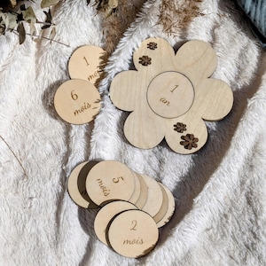 Carte étape fleurie évolutive en bois