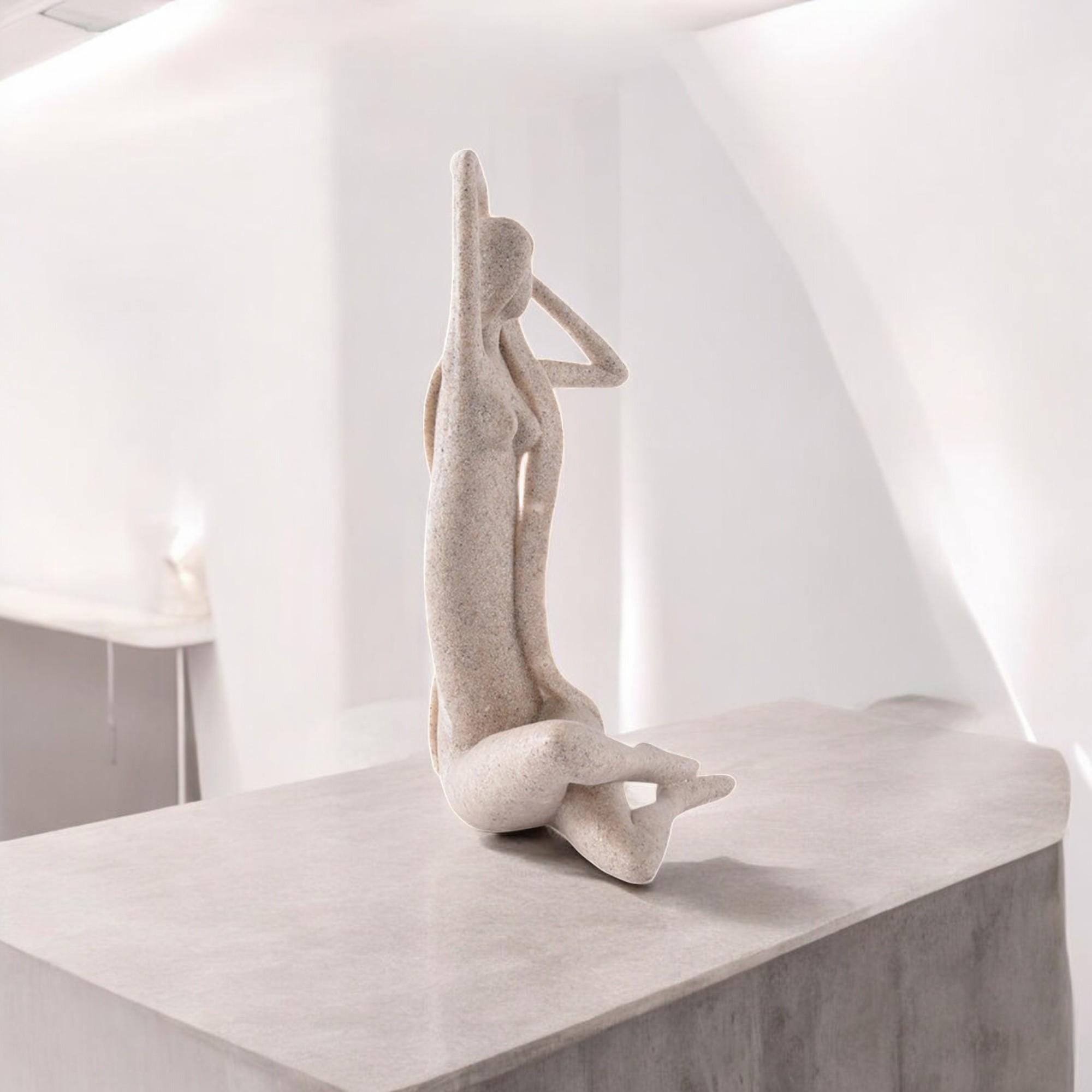 Yoga Pose Woman Statue Faceless Female Figurine Abstract Feminine ...