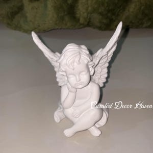 Angel Statue | Angel Wings Cupid Sculpture | Emotional Angel Figurine | Creative Desktop & Home Decor | Unique Desk Decoration