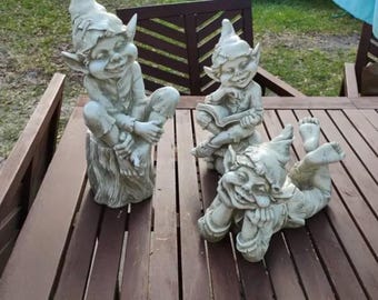 Tuinkabouterbeeldje van hars, lezende kabouterfiguur, buitendecoratie voor de tuin, speels tuinornament, terras, gazon, cadeau, buitensculptuur
