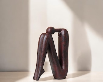 Small Abstract Sculpture Decorative Ceramic Home Decor Figurine Shelf Decor Housewarming Gift