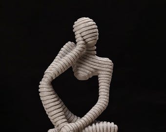 巧妙なピンク色の抽象的な石鹸石像 - 考える人 - Etsy 日本