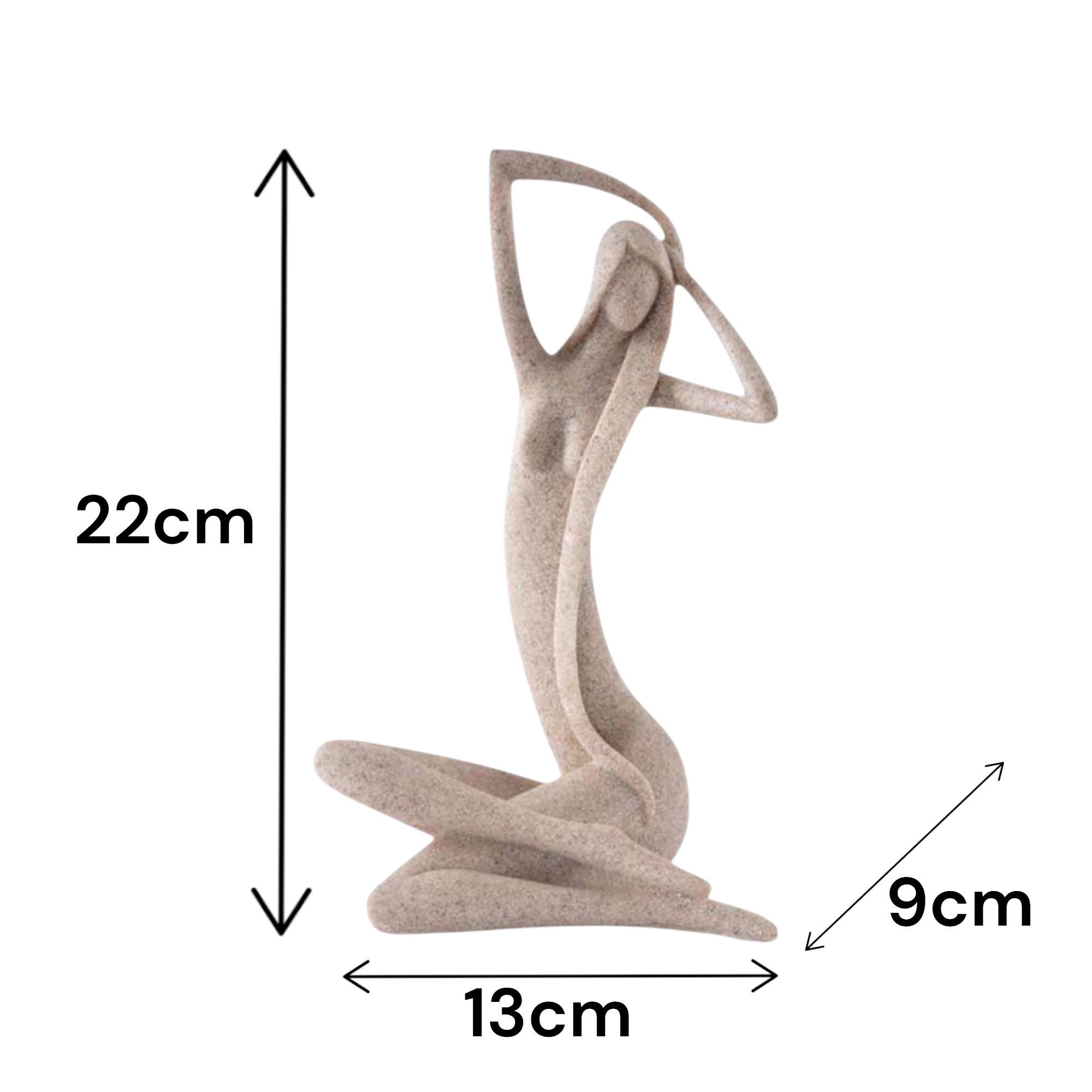 Yoga Pose Woman Statue Faceless Female Figurine Abstract Feminine ...