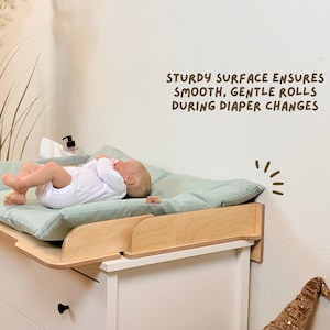 Modern Wooden Changing Table Top: Nursery Organizer