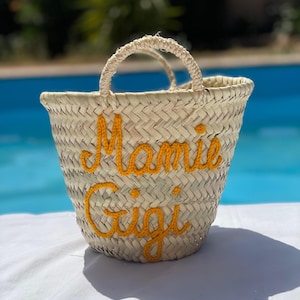 PERSONALIZED straw moroccan basket,bridal shower bags,customized straw bags,custom beach bag,straw tote,embroidered bags