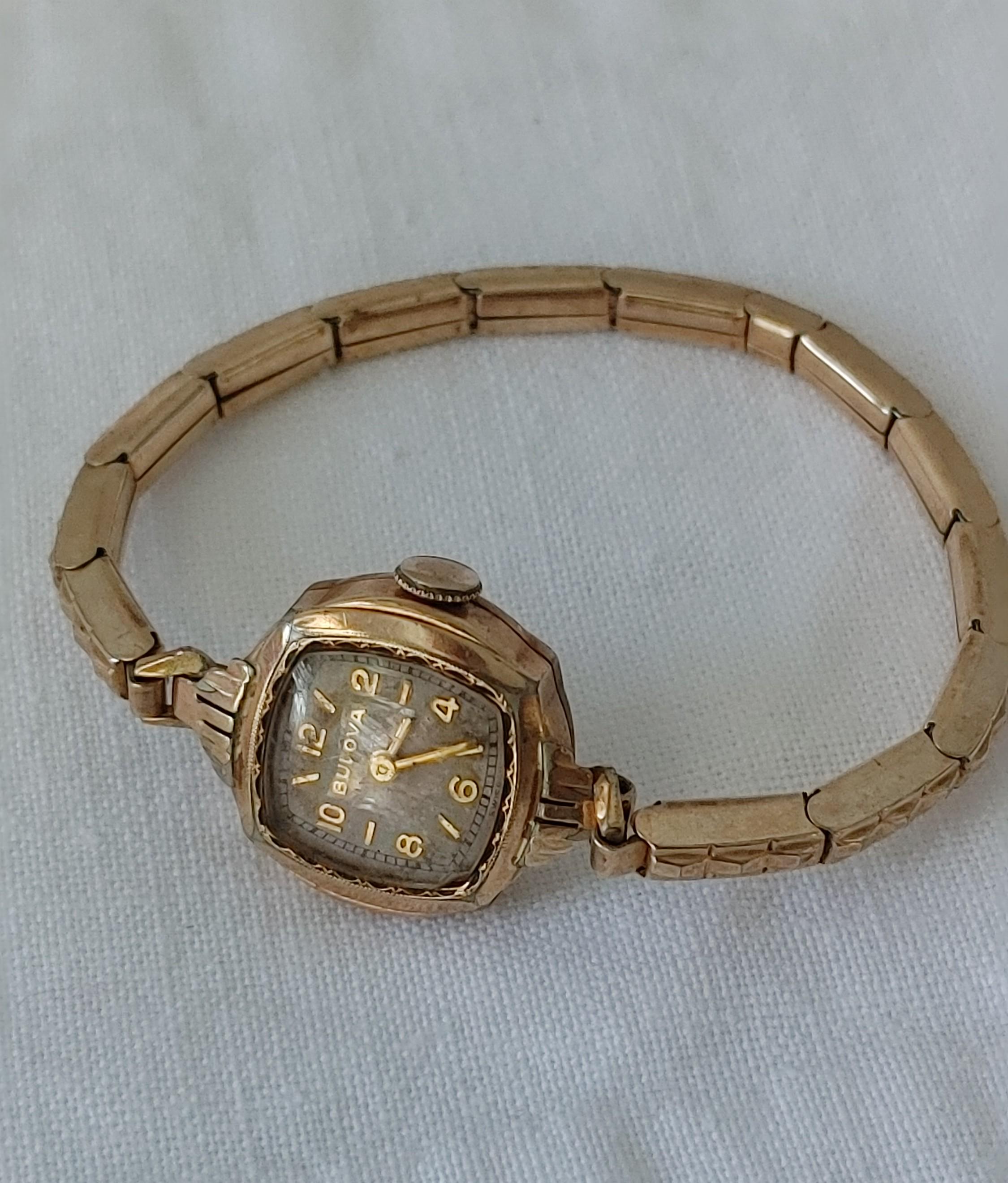 Vintage Art Deco Bulova Ladies Watch: 10k Rolled Gold Plate  display picture 1