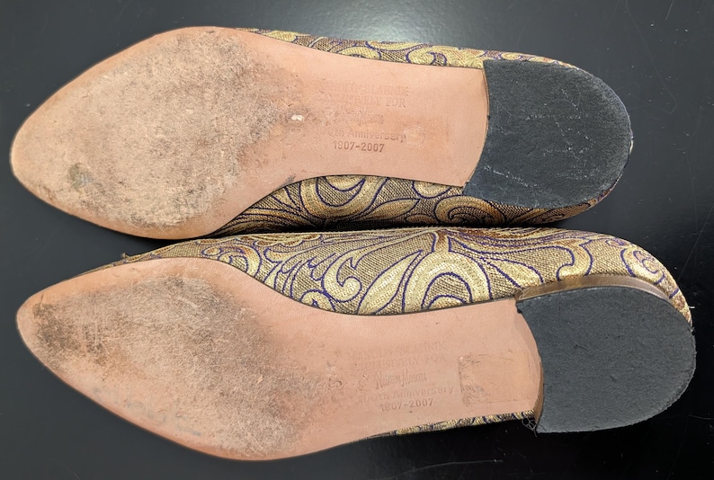 Manolo Blahnik Gold Brocade Ballet Flats Size 38.5 (Neiman Marcus Anniversary) bild 5