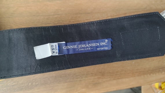 Vintage Ginnie Johanson belt 1980s woven black re… - image 8