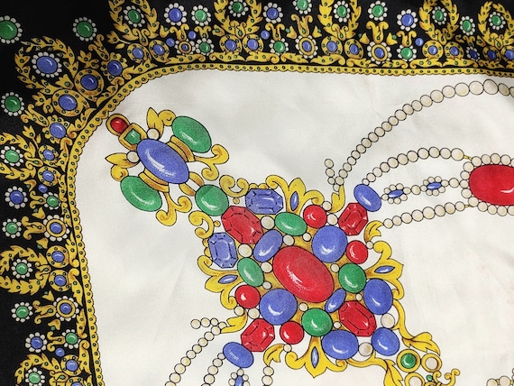 Vintage Bloomsbury silk scarf from the 80s jewels… - image 1