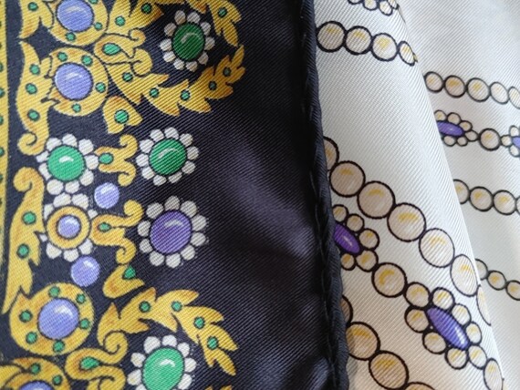Vintage Bloomsbury silk scarf from the 80s jewels… - image 7
