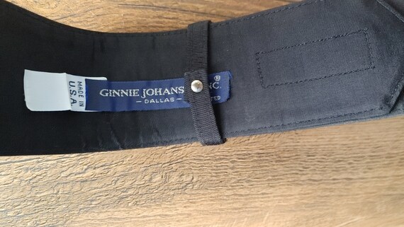 Vintage Ginnie Johanson belt 1980s woven black re… - image 2