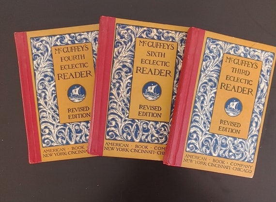 3 Antique Mcguffey's 3rd 4th and 6th Eclectic Reader Book
