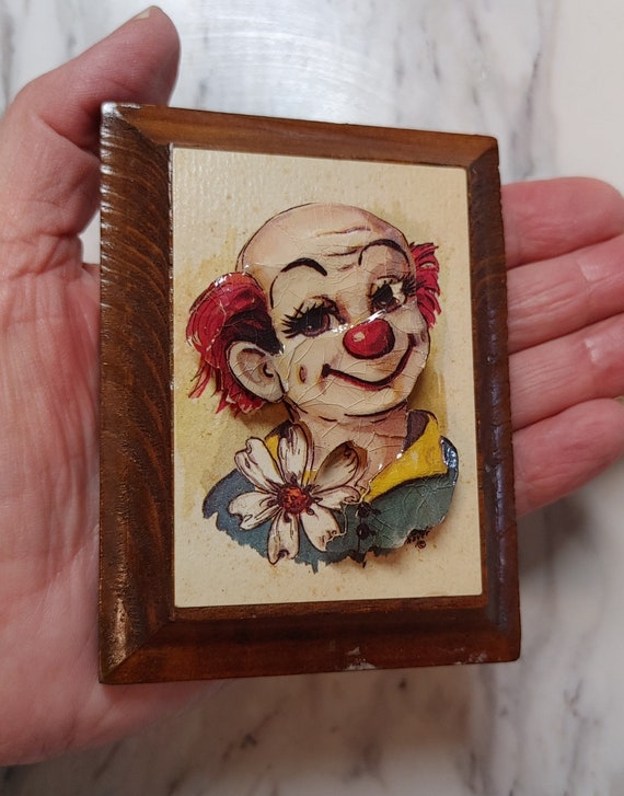 Vintage Clown brooches JJ small clown art 2 brooc… - image 3