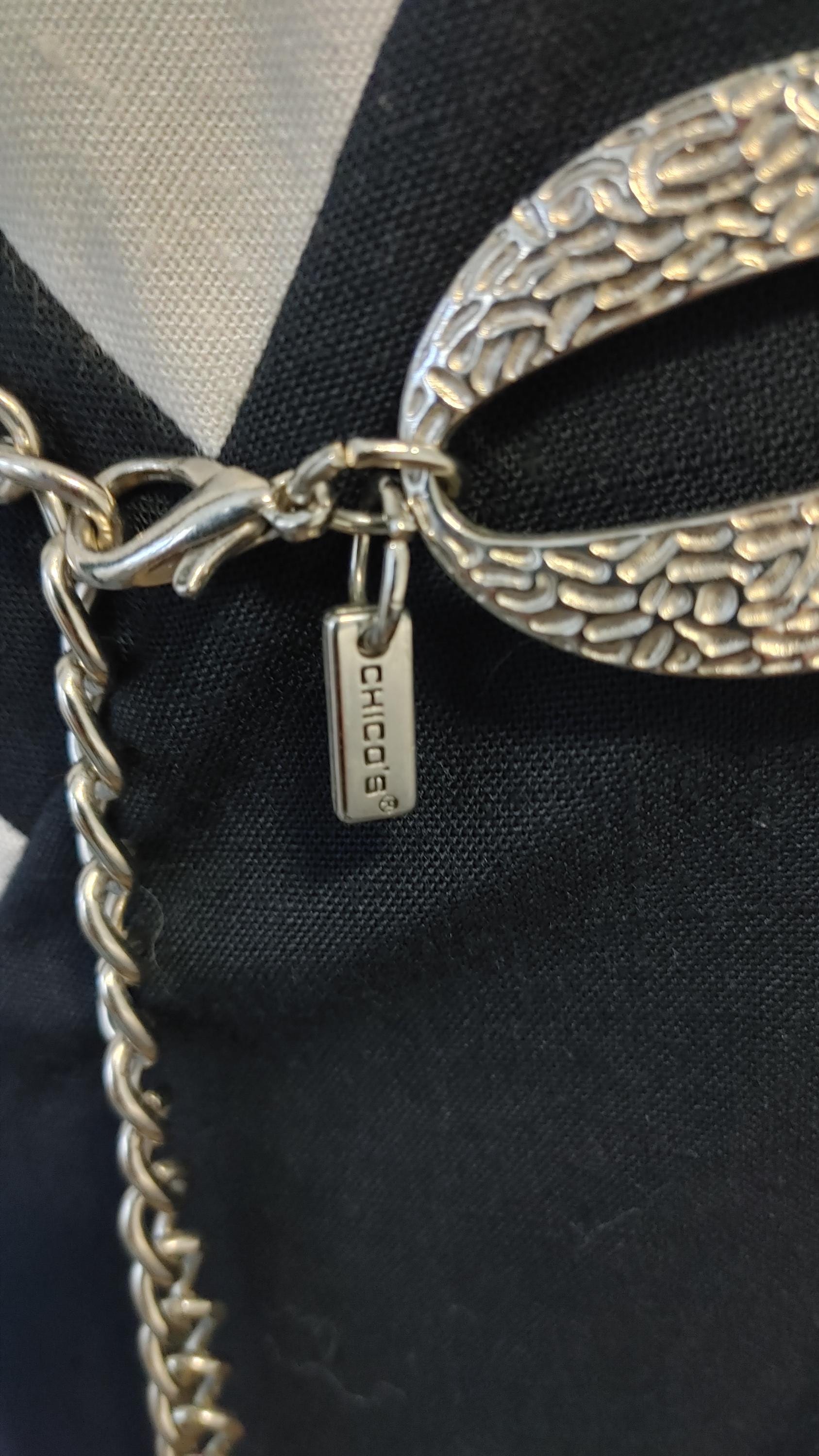 Vintage Chico\'s Large Ornate Metal Link Belt Chico main image 2