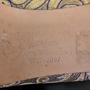 Manolo Blahnik Gold Brocade Ballet Flats Size 38.5 (Neiman Marcus Anniversary) bild 10