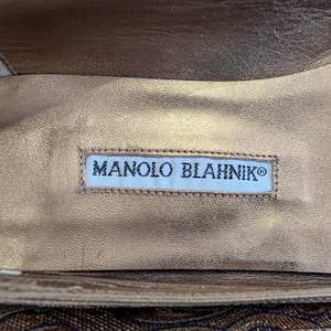 Manolo Blahnik Gold Brocade Ballet Flats Size 38.5 (Neiman Marcus Anniversary) bild 8