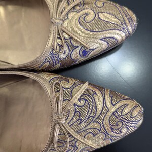 Manolo Blahnik Gold Brocade Ballet Flats Size 38.5 (Neiman Marcus Anniversary) bild 11