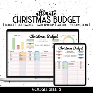 Christmas Budget Spreadsheet Template Etsy
