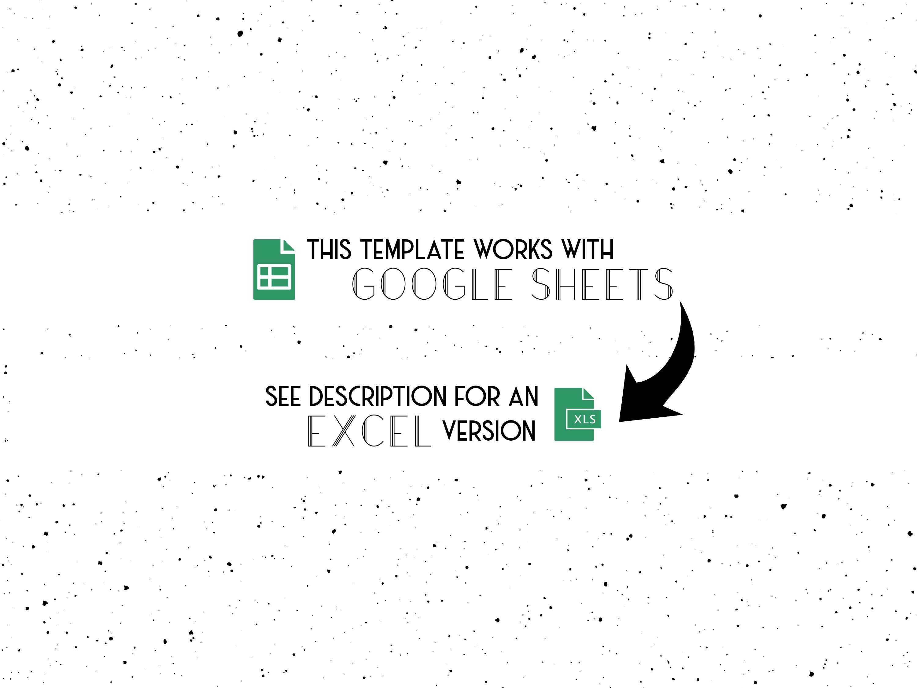 Vacation Budget Spreadsheet Template Etsy Vacation Budget Spreadsheet Template Etsy