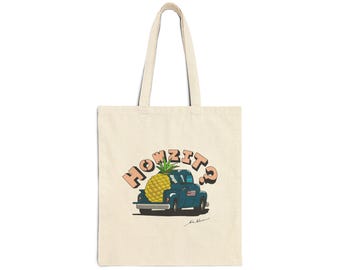 CanvasTote Bag, Eco Bag, Howzit? Unique Design, island vibes, Island Gift, 15"x16"