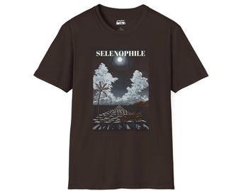 Moon T-Shirt, Night View Unisex Shirt, Relaxing Comfortable Tee, Lunar Lover Gift, Selenophile