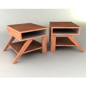 DIY Retro Modern Eames-style End Tables Furniture Plan