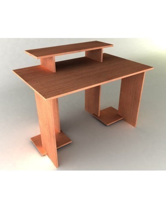 Modern Desk From One Piece Of Plywood Furniture Plan Etsy