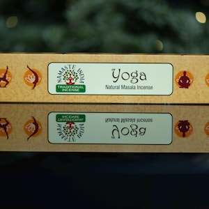 Yoga wierookstokjes: natuurlijk, rustgevend aroma voor meditatie en spirituele oefeningen | Langdurige verbranding