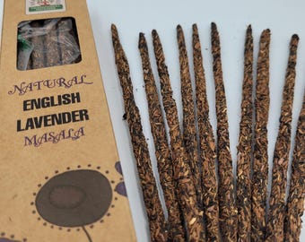Varitas de incienso de lavanda: incienso floral de larga duración para rituales nocturnos.