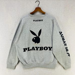 Playboy Sweatshirt Big Logo Spellout Pullover Crewneck Size L