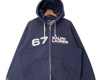 Vintage 2000s Polo Ralph Lauren Zip up Hoodie Men's Medium / Y2K