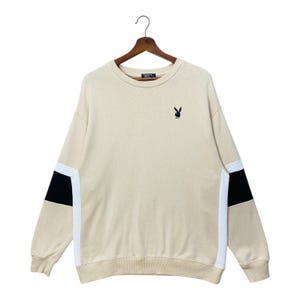 Playboy Bunny Sweatshirt Small Logo Pullover Jumper Crewneck Light Cotton Size Medium