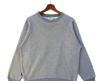 Sudadera Avirex USA con cuello redondo, color gris, talla grande