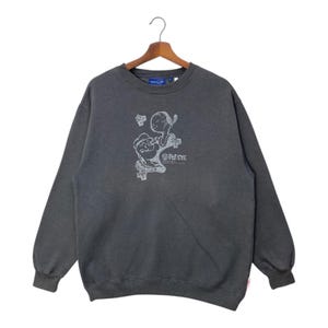 Cartoon Popeye Sweatshirt Pullover Jumper Crewneck Size Large
