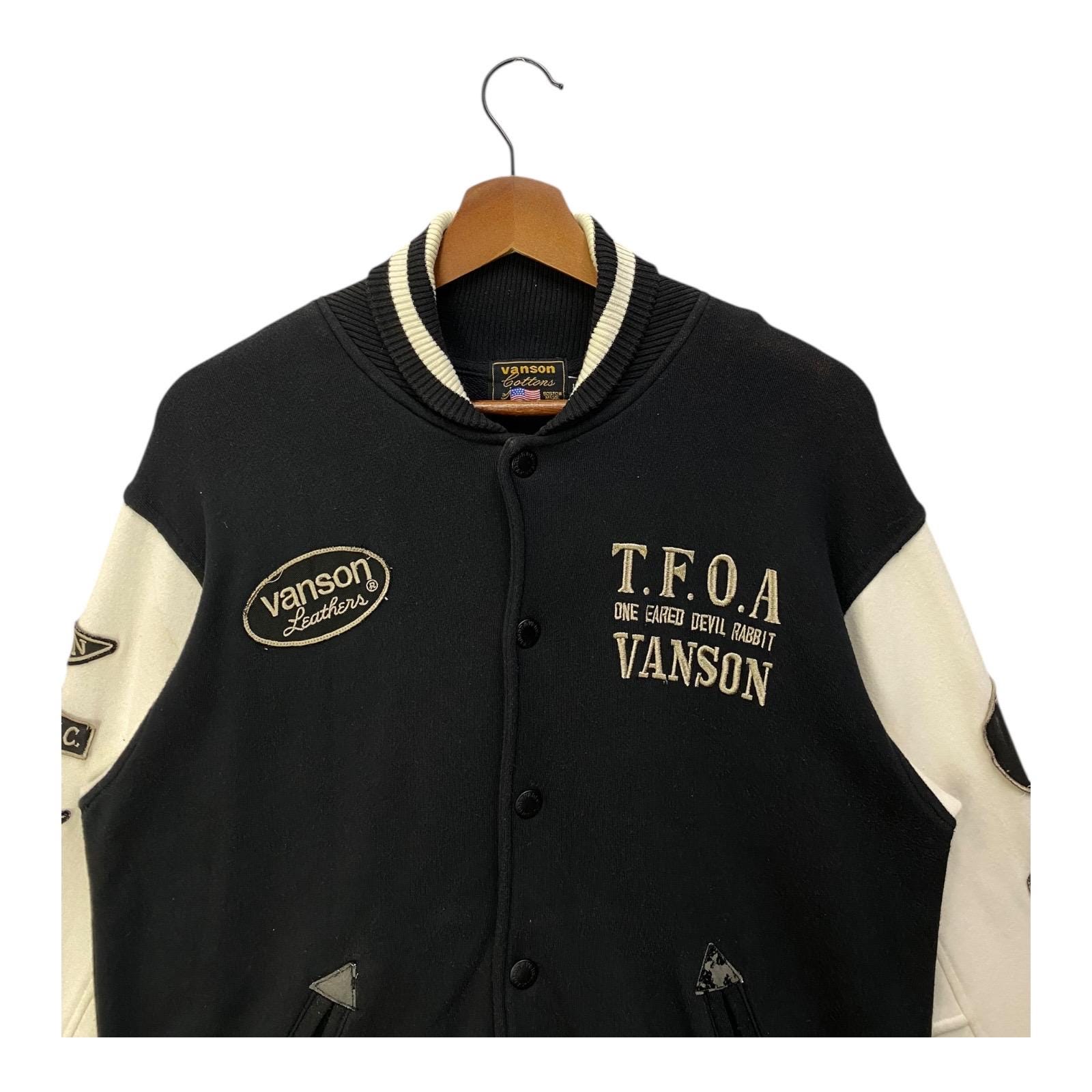 VANSON Ｔ.Ｆ.O.Ａ トラックジャケット Vanson Leathers X T.F.O.A Varsity Jacket, Embroidered Devil Rabbit