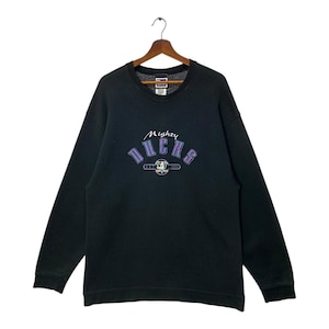 Vintage Anaheim Mighty Ducks Crewneck Sweatshirt Big Spellout Embroidery Size Large Mighty Ducks Fan Hockey Shirt