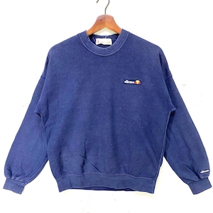 Vintage Ellesse Sweatshirt Jumper Blue Crewneck Size Medium